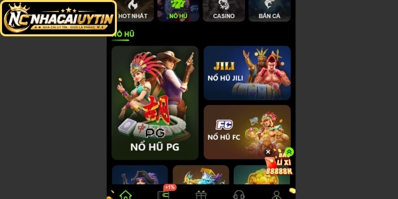 Sảnh nổ hũ với nhiều game đình đám có giá trị thưởng cao